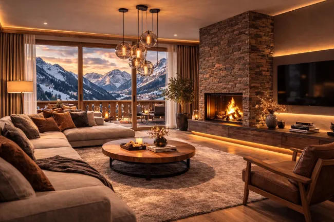 Premium-Chaletwohnung mit Balkon, Sauna und Bergpanorama - Titelbild