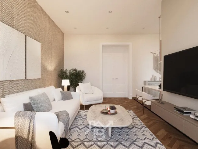 Altbaujuwel nahe Landstraße: Sanierte 3-Zimmer-Stilaltbauwohnung mit Terrasse und Lift - Bild