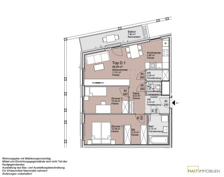 Provisionsfreie 3-Zimmer Familienwohnung in Grünlage!