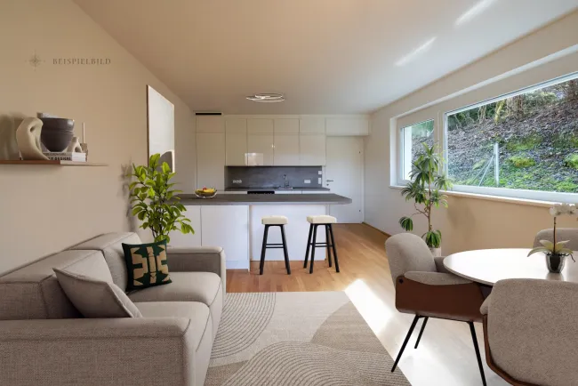Exklusive Neubauwohnung mit 117 m² Garten und Parkplatz in absoluter Ruhelage - Titelbild