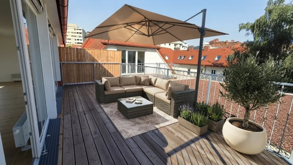 128 m² Dachgeschosswohnung mit Terrasse am Lendplatz* - Titelbild