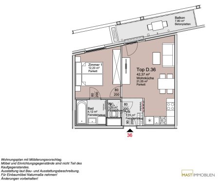 *Alte Donau* 2 Zimmer Wohnung im 5. Liftstock!