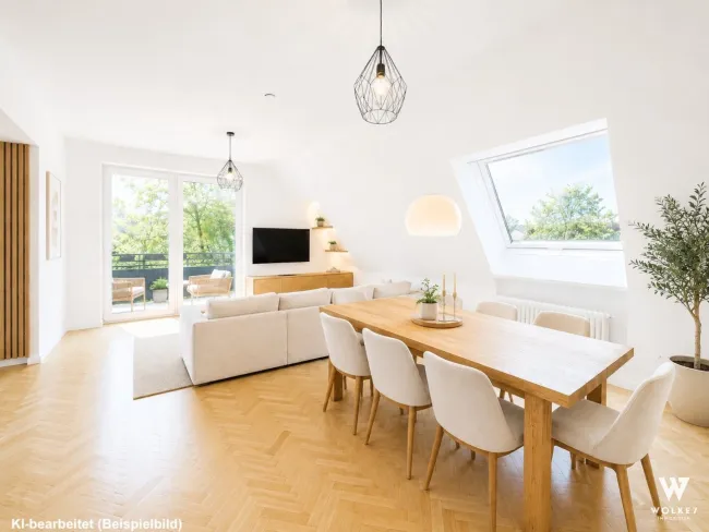 Exklusive 5-Zimmer-Dachgeschosswohnung mit Balkon & Garagenplatz - Titelbild