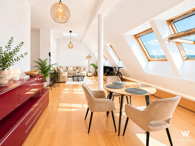 Stilvolle 4-Zimmer Dachgeschosswohnung | Klimaanlage | Dachterrasse mit Fernblick | Neubau DG Ausbau - Titelbild