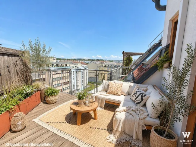 Stilvolle 4-Zimmer Dachgeschosswohnung | Klimaanlage | Dachterrasse mit Fernblick | Neubau DG Ausbau - Bild