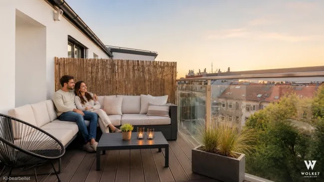 Luxuriöse Dachgeschoss-Maisonette mit Südterrasse I Klimaanlage & Fußbodenheizung I Nahe U6/U4 Längenfeldgasse - Titelbild
