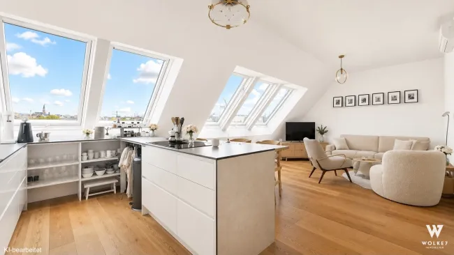 Luxuriöse Dachgeschoss-Maisonette mit Südterrasse I Klimaanlage & Fußbodenheizung I Nahe U6/U4 Längenfeldgasse - Bild