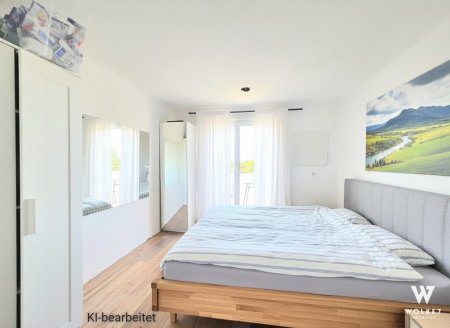 Dachgeschoßwohnung im Zentrum Bisambergs | 2 Zimmer | 2 Terrassen | 2018 komplett saniert | Kellerabteil | Blick auf die Burg Kreuzenstein