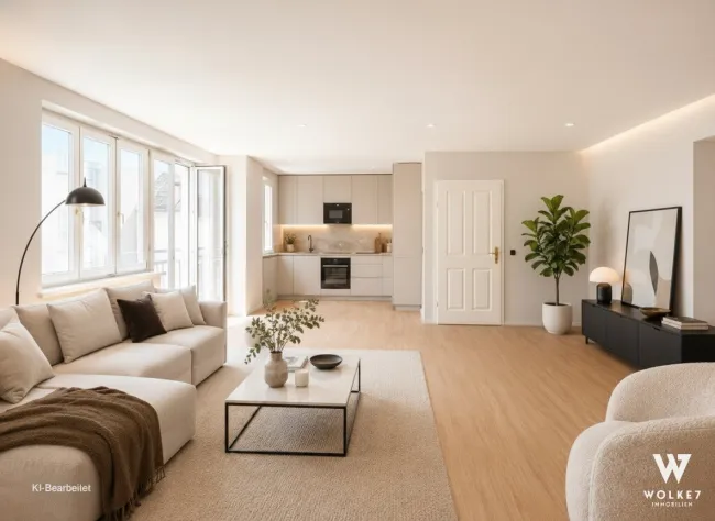 Helle 3-Zimmer-Wohnung im 4. Liftstock mit großer Wohnküche & französischem Balkon Nähe U1 Reumannplatz | Quellenplatz - Titelbild