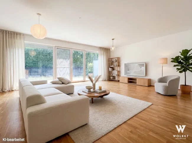 Moderne 3-Zimmer-Wohnung mit Terrasse und Eigengarten: Wenige Meter zur Wiener Stadtgrenze | Garagenstellplatz - Titelbild