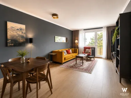 Stilvoll wohnen in Bestlage: 96m² möbliert mit Loggia & Kahlenbergblick Nähe Olympiapark | Obkirchergasse