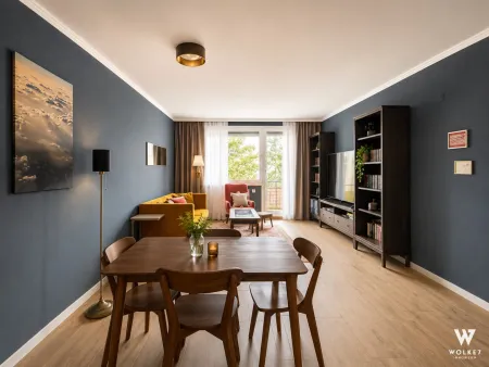 Stilvoll wohnen in Bestlage: 96m² möbliert mit Loggia & Kahlenbergblick Nähe Olympiapark | Obkirchergasse