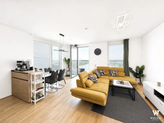 Exklusive Luxuswohnung im Marina Tower mit ca. 83 m² NF I Südwest-Ausrichtung I Loggia & spektakulärem Blick über Wien I U2 Station - Bild