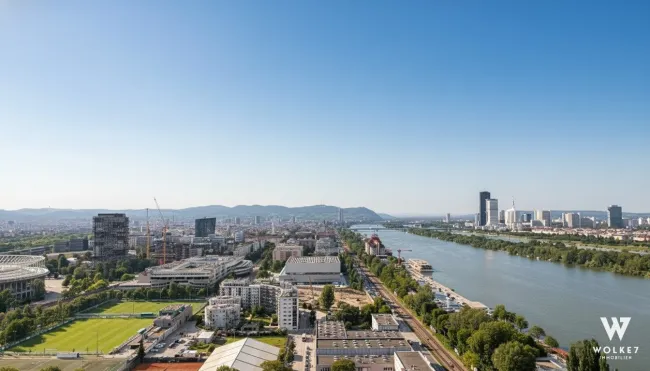 Exklusive Luxuswohnung im Marina Tower mit ca. 96 m² NF I Südwest-Ausrichtung I Loggia & spektakulärem Blick über Wien I U2 Station - Bild