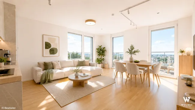 Exklusive Luxuswohnung im Marina Tower mit ca. 96 m² NF I Südwest-Ausrichtung I Loggia & spektakulärem Blick über Wien I U2 Station - Titelbild