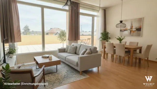 2-Zimmer-Wohnung | Terrasse ca. 45 m² | Thermisch saniertes Haus - Bild