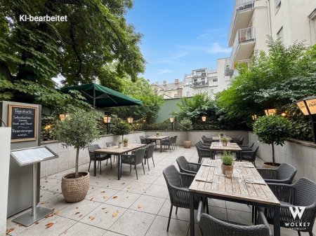Voll ausgestattetes Gastronomielokal mit Gastgarten & zusätzlicher Wohnung I Top Lage nahe U2 STADLAU
