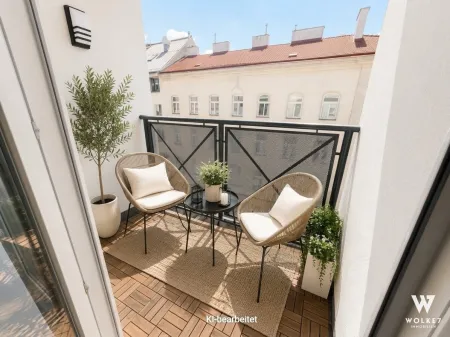 +++ Hochwertig sanierte & möblierte 2-Zimmer-Wohnung inkl. Lift I Loggia mit ca. 3 m2 I Garagenplatz anmietbar +++