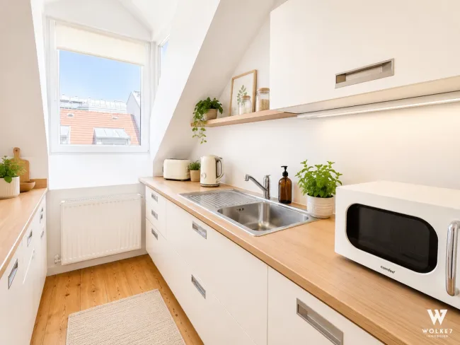 +++ Traumhafte 3-Zimmer-Dachgeschosswohnung I 2 DACHTERRASSEN mit ca. 28 m2 I Top-Lage Josefstadt +++ - Bild