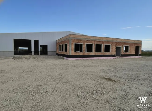 +++ IN BAU +++ Moderne Lagerhalle mit hochwertigem Bürotrakt im Betriebsgebiet Hausleiten | Grundstücksfläche ca. 2460 m2 | Bürotrakt mit ca. 231 m2 | Lagerhalle mit ca. 1009 m2 | Parkplätze | E-Ladestation geplant - Bild
