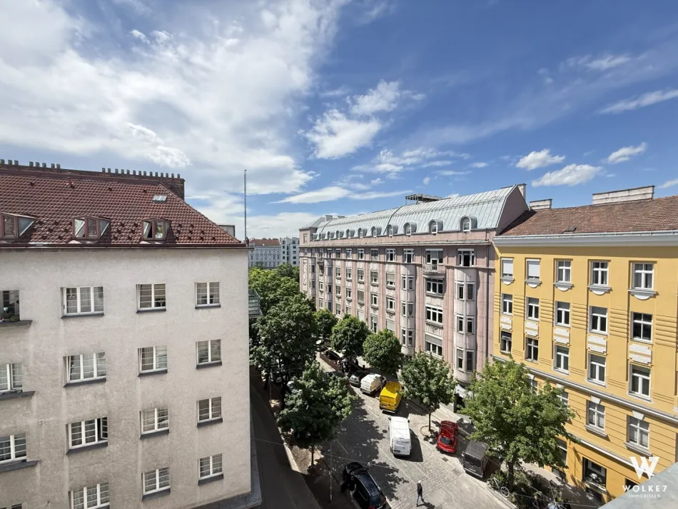 Lichtdurchflutete 2-Zimmer-Wohnung mit freiem Ausblick & Sonnenuntergang im Herzen von Margareten - Bild