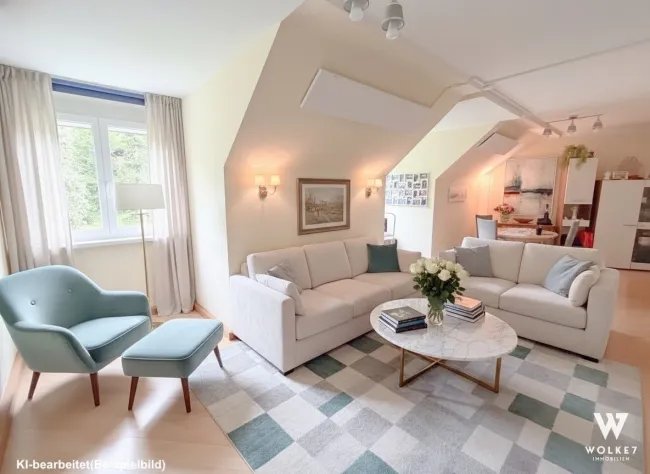 Dachgeschosswohnung im 18. | 2 Zimmer | ruhig, gepflegt | 1 Gehminute zum Pötzleinsdorfer Schlosspark - Titelbild