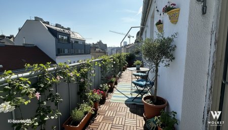 Dachgeschoß-Einzellage mit Weitblick & Terrasse | 3 Zimmer | Gestaltungspotenzial | 1050 Wien