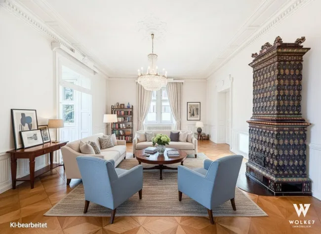 Residieren wie im Schloss: historische 4-Zimmer-Mietwohnung in Dornbach I ca. 200m2 I Nähe Wienerwald - Titelbild