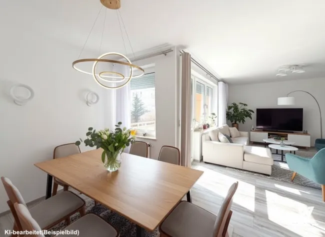 Großzügige 3-Zimmer-Wohnung mit hofseitiger Loggia & Tiefgarage | ca. 90 m² | Modern saniert | Top Raumaufteilung - Bild