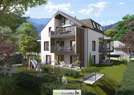 NEUBAU 3-Zimmer-Gartenwohnung mit großer Terrasse, Eigengarten, Tiefgarage