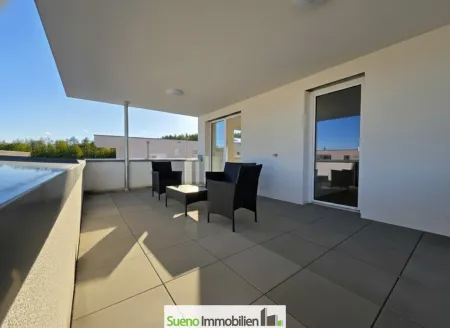 NEUE Doppelhaushälfte 3 Etagen mit PENTHOUSE-Terrasse in ruhiger Siedlungslage mit top Ausblick