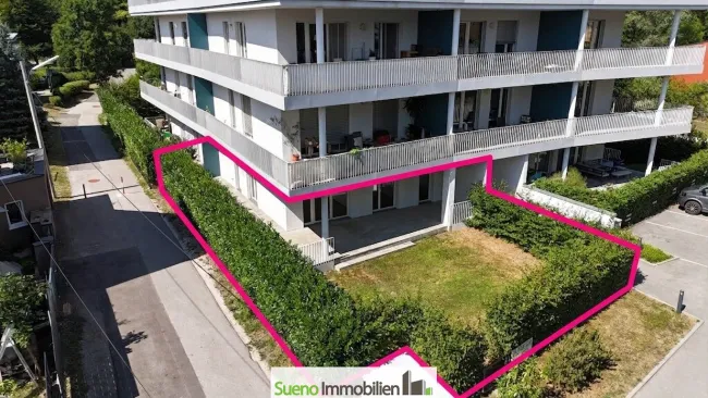 Gartenwohnung Top 5 pink umrandet