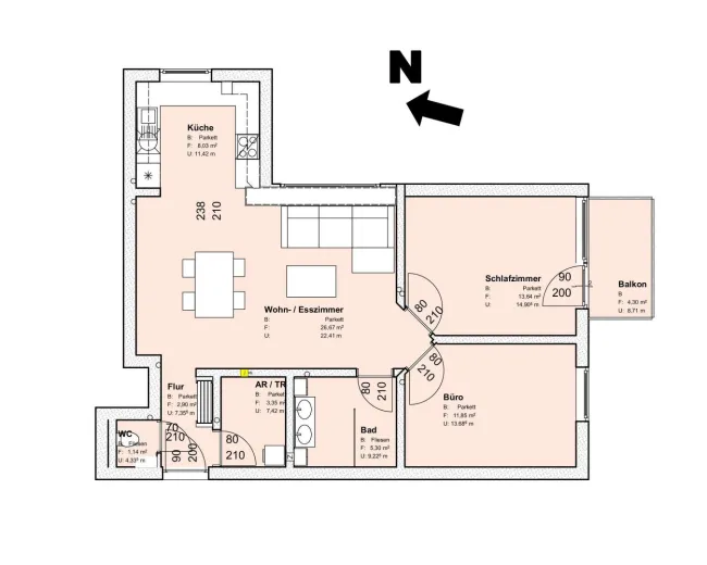 TOP-Lage! Hochwertig kernsanierte 3-Zimmer-Wohnung mit Smart Home, Garage & Balkon - Bild