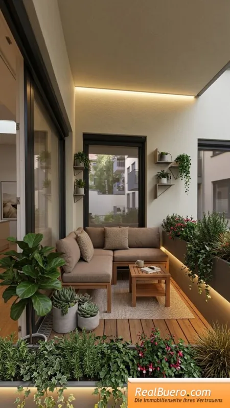 1. Ebene - Balkon Ansicht 2 - Vorschlag: so könnte man ihn gestaten