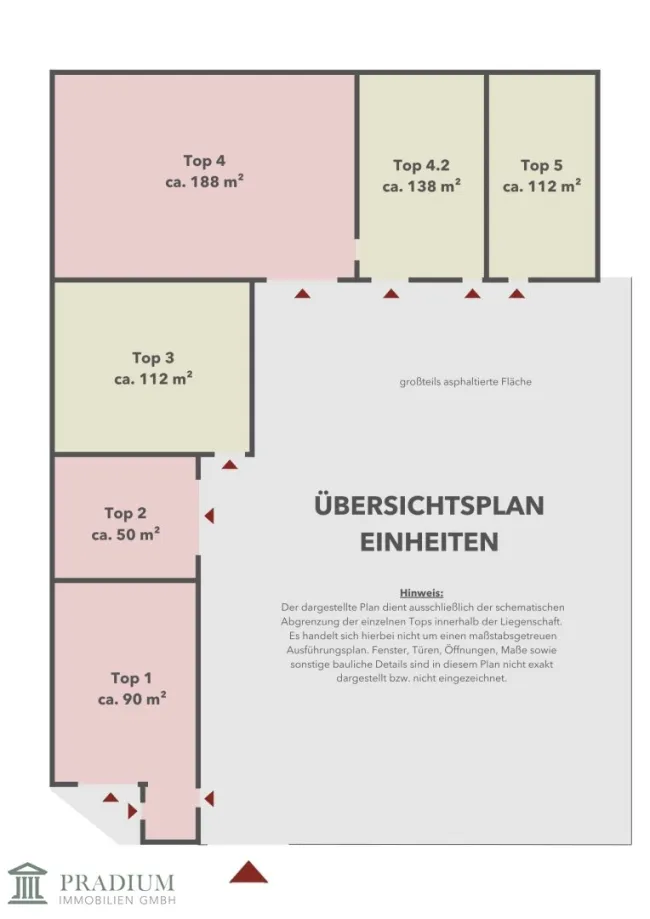 Übersichtsplan Top's