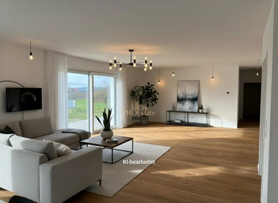 Neuwertiges Einfamilienhaus im Bezirk Schärding: 4 Zimmer, Garten, Terrasse, perfekte Familienoase! - Bild