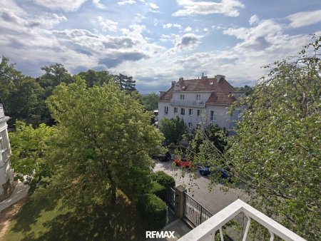 Blick über Wien vom Balkon aus