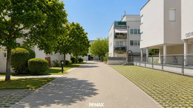 Außenbereich Einfahrt und Eingang zu Stiegen