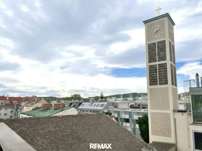 Ausblick Dachterrasse auf Unter St Veit