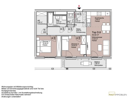 *ALTE DONAU* Provisionsfreie 3-Zimmer Wohnung mit Balkon
