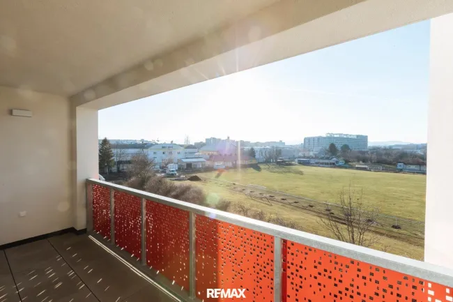 Loggia mit Blick ins Grüne