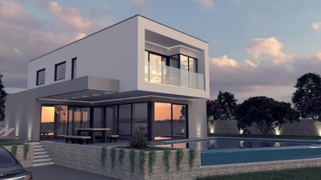 Moderne Neubauvilla nahe Vodnjan, mit Pool ( bei Fertigestellung zu bezahlen) - Titelbild