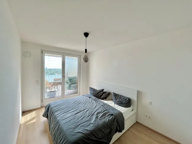 Helle 2 Zimmer Wohnung mit Blick auf die Donau - Bild