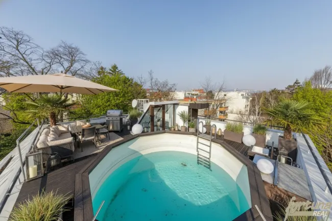 Exklusive Dachterrassen- Residenz in Hietzing, Panoramablick, Pool & Sauna - Bild