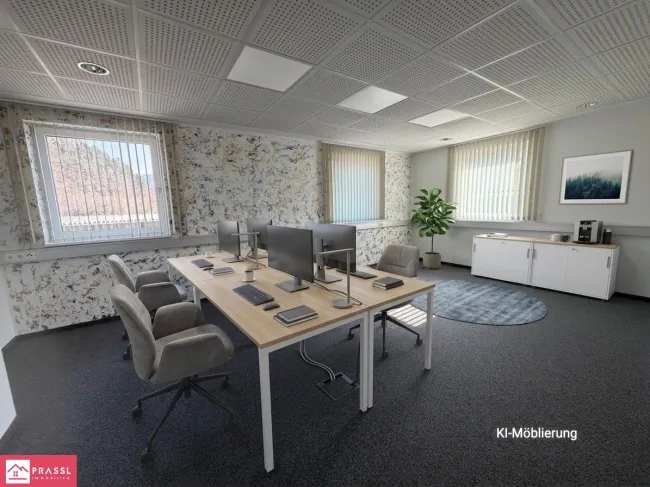 Besprechungszimmer mit Ki möbliert