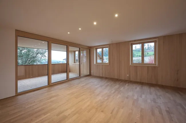 NEUBAU 3-Zimmer-Wohnung mit Terrasse und traumhaftem Sonnenuntergang in Lingenau zum Kauf - Bild