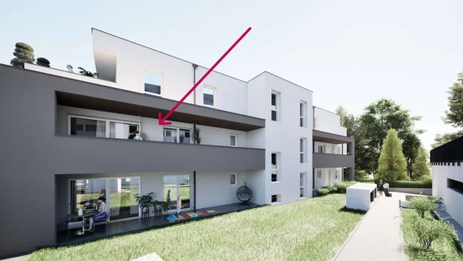 Bezugsfertig - zentral Wohnen mit traumhaften Freiflächen - Mitten in St. Florian - Bild