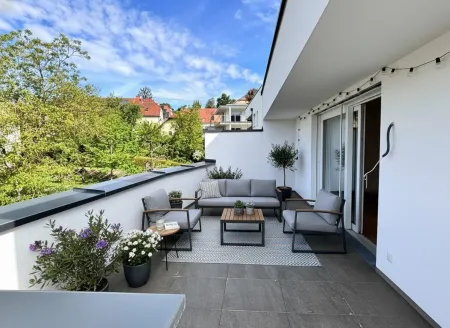 Dachterrasse Top 7 mit KI möbliert