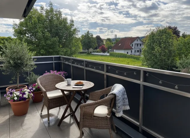 Südost Terrasse mit KI gen. Einrichtung