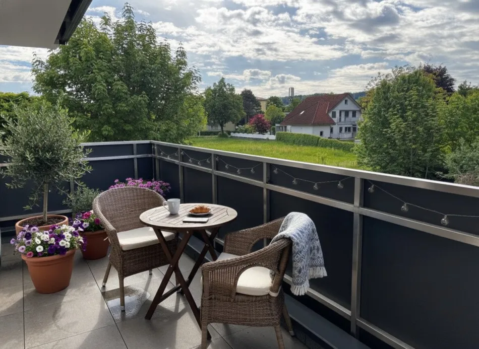 Südost Terrasse mit KI gen. Einrichtung